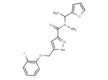 5-[(2-fluorophenoxy)methyl]-N-[1-(2-furyl)ethyl]-N-methyl-1H-pyrazole-3-carboxamide