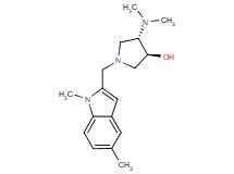 (3S*,4S*)-4-(dimethylamino)-1-[(1,5-dimethyl-1H-indol-2-yl)methyl]pyrrolidin-3-ol