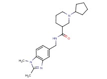 1-cyclopentyl-N-[(1,2-dimethyl-1H-benzimidazol-5-yl)methyl]-3-piperidinecarboxamide