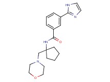3-(1H-imidazol-2-yl)-N-[1-(morpholin-4-ylmethyl)cyclopentyl]benzamide