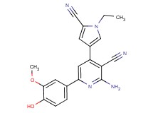 2-amino-4-(5-cyano-1-ethyl-1H-pyrrol-3-yl)-6-(4-hydroxy-3-methoxyphenyl)nicotinonitrile