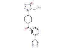 4-ethyl-5-{1-[2-(4H-1,2,4-triazol-4-yl)isonicotinoyl]piperidin-4-yl}-2,4-dihydro-3H-1,2,4-triazol-3-one
