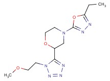 4-(5-ethyl-1,3,4-oxadiazol-2-yl)-2-[1-(2-methoxyethyl)-1H-tetrazol-5-yl]morpholine
