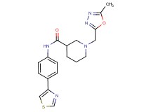 1-[(5-methyl-1,3,4-oxadiazol-2-yl)methyl]-N-[4-(1,3-thiazol-4-yl)phenyl]piperidine-3-carboxamide