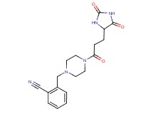 2-({4-[3-(2,5-dioxo-4-imidazolidinyl)propanoyl]-1-piperazinyl}methyl)benzonitrile