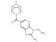6-[rel-(1R,5S)-3,8-diazabicyclo[3.2.1]oct-8-ylcarbonyl]-3-ethyl-3H-imidazo[4,5-b]pyridin-2-amine dihydrochloride