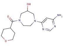 1-(6-aminopyrimidin-4-yl)-4-(tetrahydro-2H-pyran-4-ylcarbonyl)-1,4-diazepan-6-ol