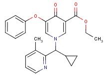 ethyl 1-[cyclopropyl(3-methylpyridin-2-yl)methyl]-4-oxo-5-phenoxy-1,4-dihydropyridine-3-carboxylate