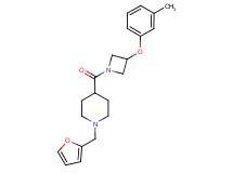 1-(2-furylmethyl)-4-{[3-(3-methylphenoxy)-1-azetidinyl]carbonyl}piperidine