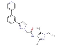 N-(1-ethyl-3,5-dimethyl-1H-pyrazol-4-yl)-2-{3-[3-(4-pyridinyl)phenyl]-1H-pyrazol-1-yl}acetamide