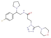 N-[2-(4-fluorophenyl)-2-(1-pyrrolidinyl)ethyl]-3-[5-(4-morpholinylmethyl)-1H-tetrazol-1-yl]propanamide