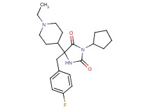 3-cyclopentyl-5-(1-ethyl-4-piperidinyl)-5-(4-fluorobenzyl)-2,4-imidazolidinedione