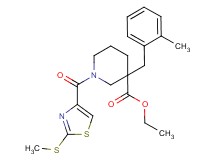 ethyl 3-(2-methylbenzyl)-1-{[2-(methylthio)-1,3-thiazol-4-yl]carbonyl}-3-piperidinecarboxylate