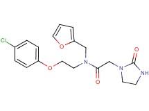 N-[2-(4-chlorophenoxy)ethyl]-N-(2-furylmethyl)-2-(2-oxoimidazolidin-1-yl)acetamide