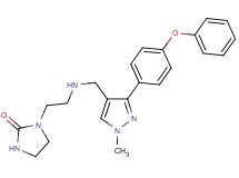 1-[2-({[1-methyl-3-(4-phenoxyphenyl)-1H-pyrazol-4-yl]methyl}amino)ethyl]-2-imidazolidinone