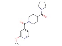 2-methoxy-4-{[4-(1-pyrrolidinylcarbonyl)-1-piperidinyl]carbonyl}pyridine