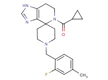 5-(cyclopropylcarbonyl)-1'-(2-fluoro-4-methylbenzyl)-1,5,6,7-tetrahydrospiro[imidazo[4,5-c]pyridine-4,4'-piperidine]