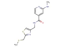 2-(methylamino)-N-({2-[(methylthio)methyl]-1,3-thiazol-4-yl}methyl)isonicotinamide