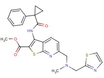 methyl 6-{[methyl(1,3-thiazol-2-ylmethyl)amino]methyl}-3-{[(1-phenylcyclopropyl)carbonyl]amino}thieno[2,3-b]pyridine-2-carboxylate