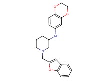 1-(1-benzofuran-2-ylmethyl)-N-(2,3-dihydro-1,4-benzodioxin-6-yl)-3-piperidinamine