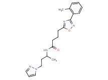 4-[3-(2-methylphenyl)-1,2,4-oxadiazol-5-yl]-N-[1-methyl-3-(1H-pyrazol-1-yl)propyl]butanamide