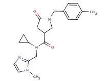 N-cyclopropyl-1-(4-methylbenzyl)-N-[(1-methyl-1H-imidazol-2-yl)methyl]-5-oxopyrrolidine-3-carboxamide