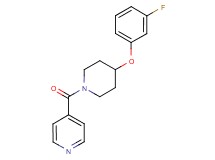 4-{[4-(3-fluorophenoxy)-1-piperidinyl]carbonyl}pyridine
