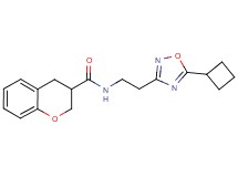 N-[2-(5-cyclobutyl-1,2,4-oxadiazol-3-yl)ethyl]chromane-3-carboxamide