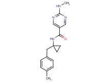 2-(methylamino)-N-[1-(4-methylbenzyl)cyclopropyl]pyrimidine-5-carboxamide
