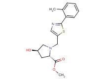 methyl (2S*,4R*)-4-hydroxy-1-{[2-(2-methylphenyl)-1,3-thiazol-5-yl]methyl}pyrrolidine-2-carboxylate