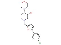(3R*,4R*)-1-{[5-(4-chlorophenyl)-2-furyl]methyl}-4-(4-morpholinyl)-3-piperidinol