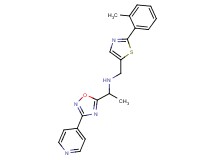 N-{[2-(2-methylphenyl)-1,3-thiazol-5-yl]methyl}-1-(3-pyridin-4-yl-1,2,4-oxadiazol-5-yl)ethanamine