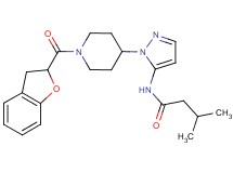 N-{1-[1-(2,3-dihydro-1-benzofuran-2-ylcarbonyl)-4-piperidinyl]-1H-pyrazol-5-yl}-3-methylbutanamide