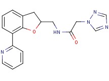 N-{[7-(2-pyridinyl)-2,3-dihydro-1-benzofuran-2-yl]methyl}-2-(1H-1,2,4-triazol-1-yl)acetamide