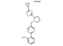 5-{[(2S)-2-(3-cyclopropyl-1,2,4-oxadiazol-5-yl)pyrrolidin-1-yl]methyl}-2-(2-methylphenyl)pyrimidine