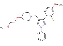 1-{[3-(2-fluoro-4-methoxyphenyl)-1-phenyl-1H-pyrazol-4-yl]methyl}-4-(2-methoxyethoxy)piperidine