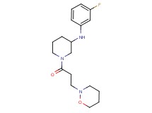 N-(3-fluorophenyl)-1-[3-(1,2-oxazinan-2-yl)propanoyl]-3-piperidinamine