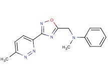 N-methyl-N-{[3-(6-methyl-3-pyridazinyl)-1,2,4-oxadiazol-5-yl]methyl}aniline
