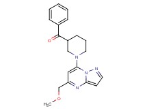 {1-[5-(methoxymethyl)pyrazolo[1,5-a]pyrimidin-7-yl]-3-piperidinyl}(phenyl)methanone