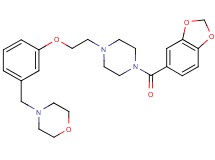 4-(3-{2-[4-(1,3-benzodioxol-5-ylcarbonyl)-1-piperazinyl]ethoxy}benzyl)morpholine