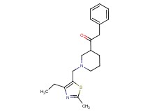 1-{1-[(4-ethyl-2-methyl-1,3-thiazol-5-yl)methyl]-3-piperidinyl}-2-phenylethanone