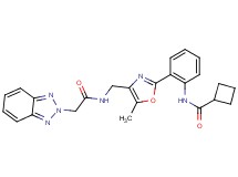 N-[2-(4-{[(2H-1,2,3-benzotriazol-2-ylacetyl)amino]methyl}-5-methyl-1,3-oxazol-2-yl)phenyl]cyclobutanecarboxamide