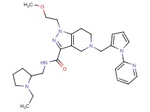 N-[(1-ethyl-2-pyrrolidinyl)methyl]-1-(2-methoxyethyl)-5-{[1-(2-pyridinyl)-1H-pyrrol-2-yl]methyl}-4,5,6,7-tetrahydro-1H-pyrazolo[4,3-c]pyridine-3-carboxamide