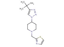 4-(4-tert-butyl-1H-1,2,3-triazol-1-yl)-1-(1,3-thiazol-2-ylmethyl)piperidine trifluoroacetate