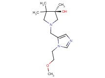 (3R)-1-{[1-(2-methoxyethyl)-1H-imidazol-5-yl]methyl}-3,4,4-trimethyl-3-pyrrolidinol