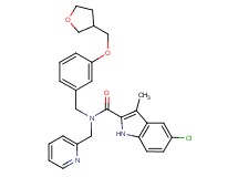 5-chloro-3-methyl-N-(2-pyridinylmethyl)-N-[3-(tetrahydro-3-furanylmethoxy)benzyl]-1H-indole-2-carboxamide