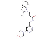 3-(2-methyl-1H-indol-1-yl)-N-{[6-(4-morpholinyl)-4-pyrimidinyl]methyl}propanamide