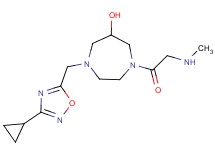 1-[(3-cyclopropyl-1,2,4-oxadiazol-5-yl)methyl]-4-(N-methylglycyl)-1,4-diazepan-6-ol dihydrochloride