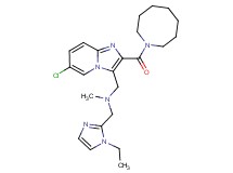 1-[2-(1-azocanylcarbonyl)-6-chloroimidazo[1,2-a]pyridin-3-yl]-N-[(1-ethyl-1H-imidazol-2-yl)methyl]-N-methylmethanamine