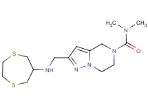 2-[(1,4-dithiepan-6-ylamino)methyl]-N,N-dimethyl-6,7-dihydropyrazolo[1,5-a]pyrazine-5(4H)-carboxamide